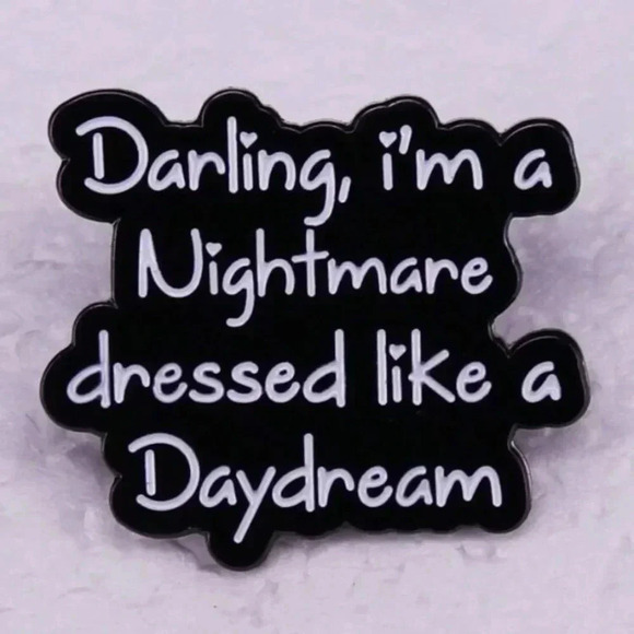 Taylor Swift lyric, nightmare dressed like daydream purple enamel brooch… - Picture 1 of 3